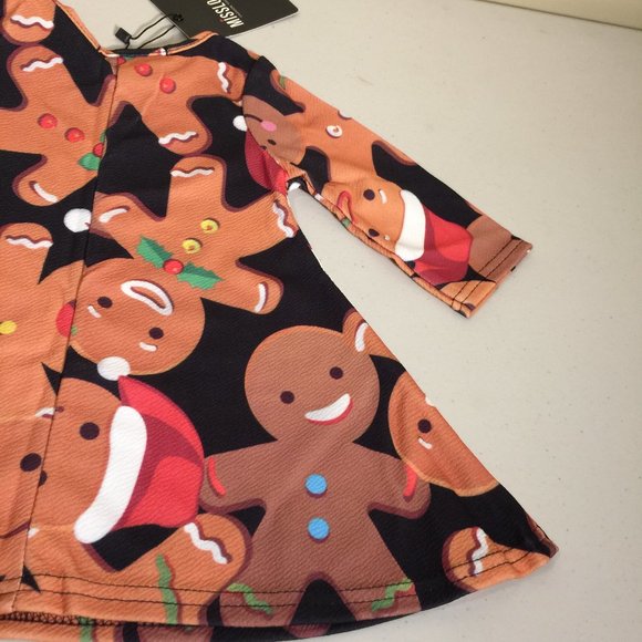 Misslook Infant Baby Girls Holiday Christmas Gingerbread Dress 12-18 Months - Picture 11 of 12